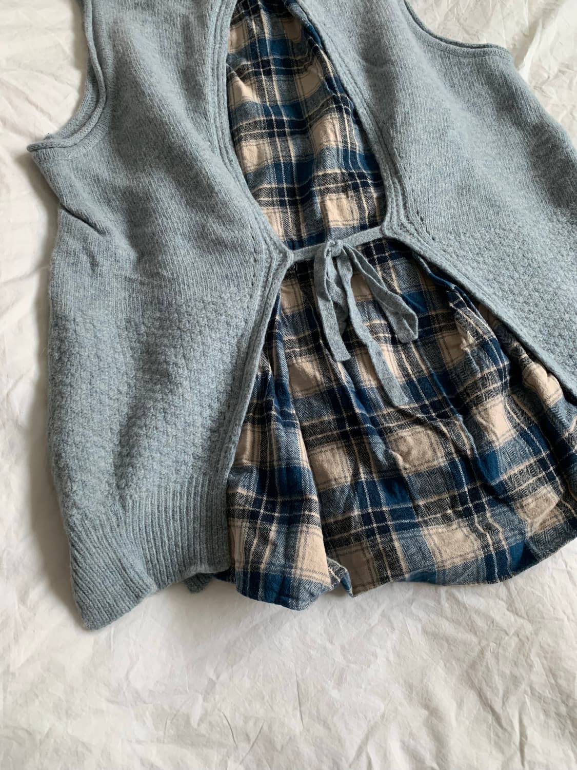 블루그레이 니트 베스트 상품이미지5