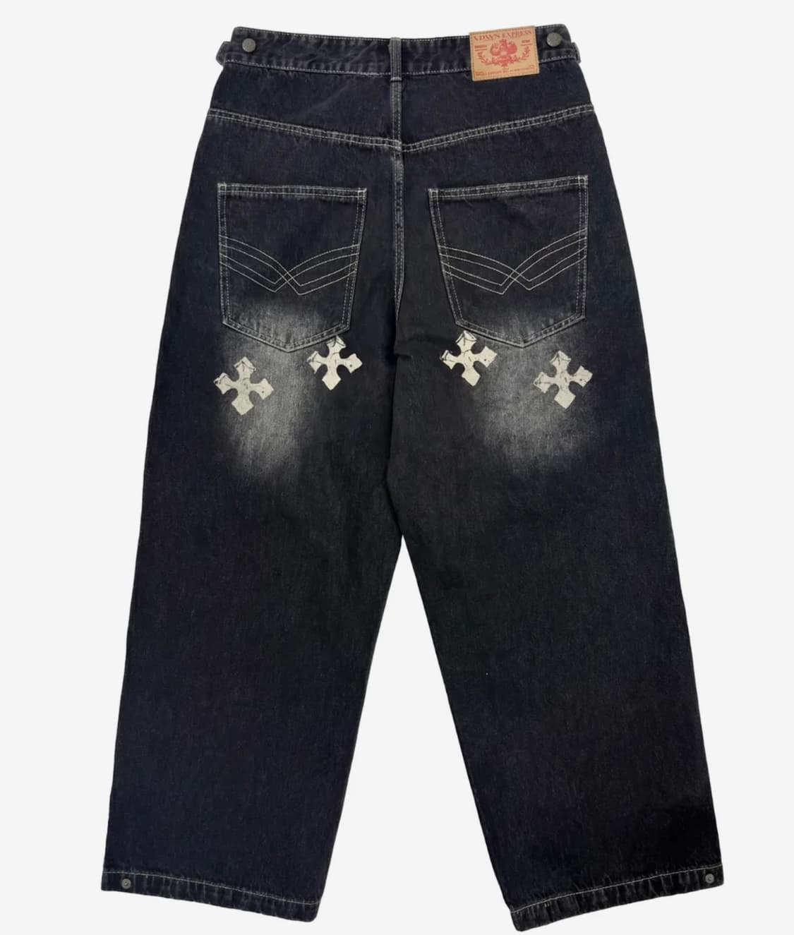 아이돈워너셀 Inter Print Denim Pants Black 상품이미지2