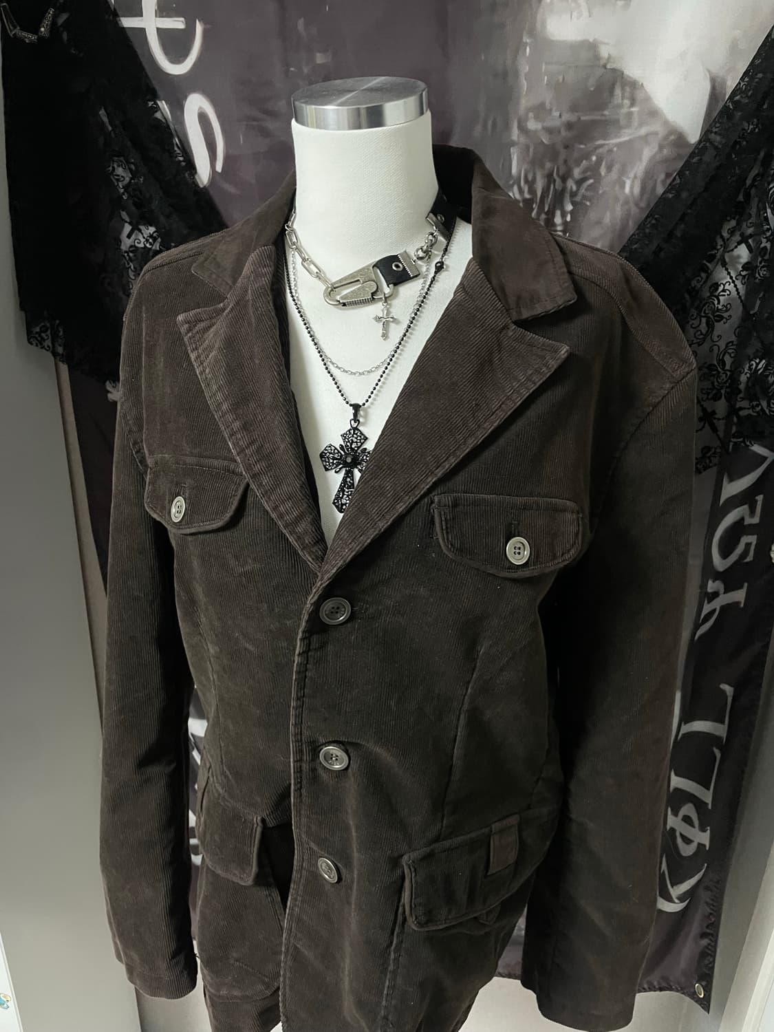 Corduroy Blazer Jacket 00s 빈티지코튼자켓유니섹스요지 상품이미지3