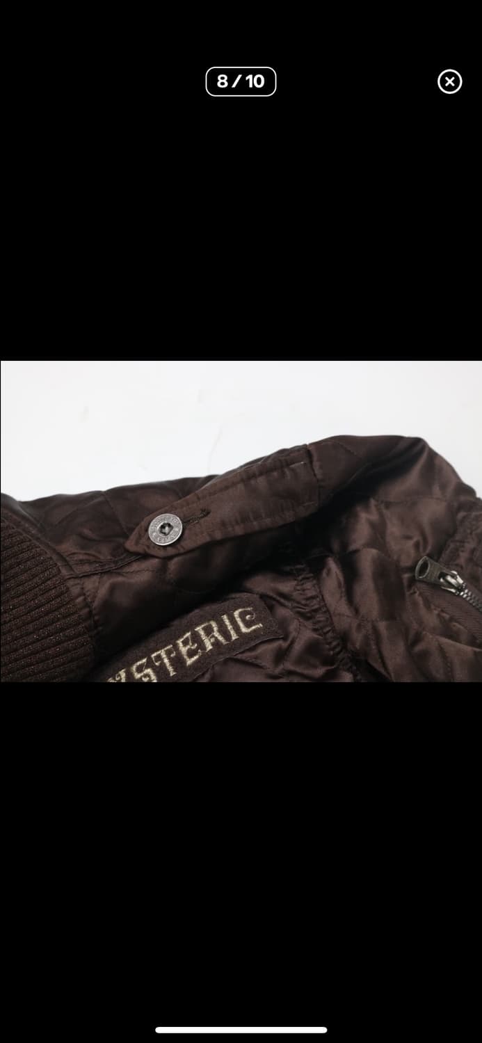 히스테릭글래머 자수 퀄팅자켓 M 급처 상품이미지8