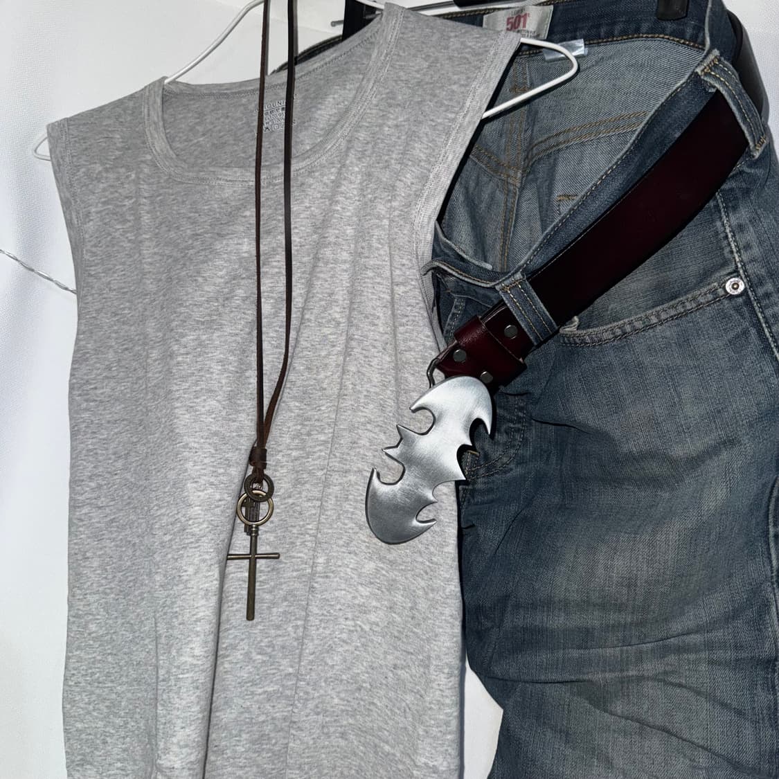 batman cow leather belt bk bn 상품이미지2