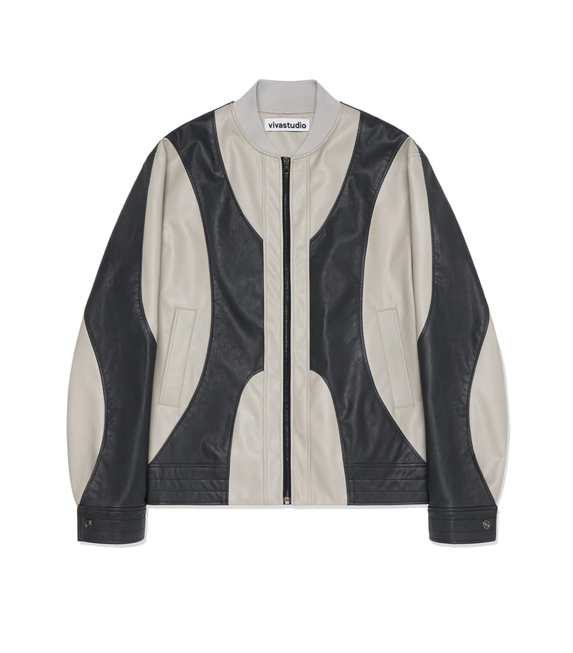 새상품(M) 비바스튜디오 크로스오버 라이더 레더자켓 베이지 상품이미지2