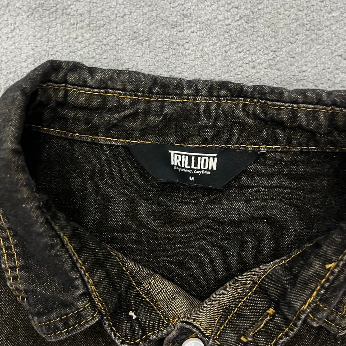 M Trillion 데님 셔츠 블랙 워싱 셔츠 상품이미지3