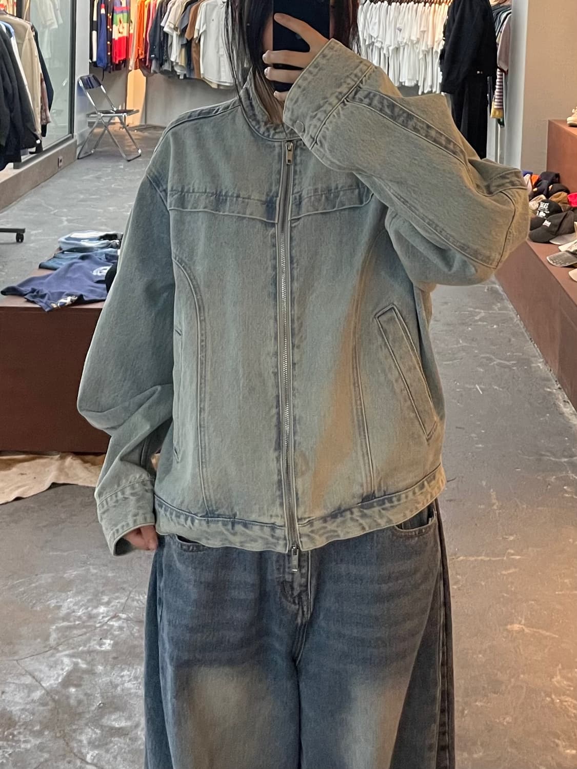 키뮤어 빈티지 워싱 데님 자켓 H2715 상품이미지1