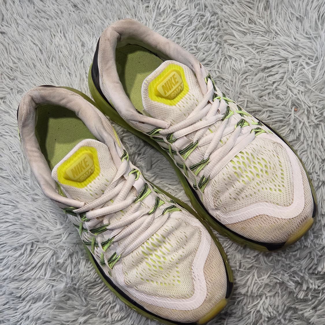 5q-23:나이키 에어맥스 2014 화이트 라임 (24.5cm) 상품이미지6