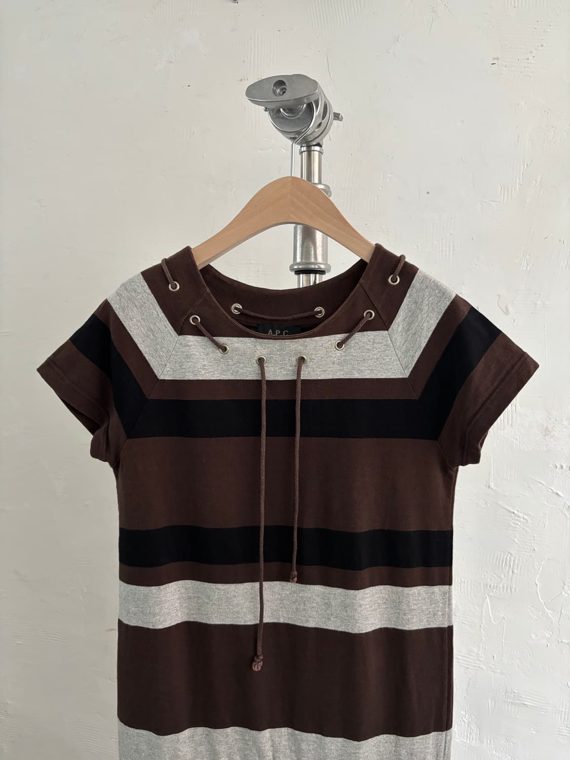 A.P.C. 아페쎄 90s 브라운 단가라 원피스 상품이미지2
