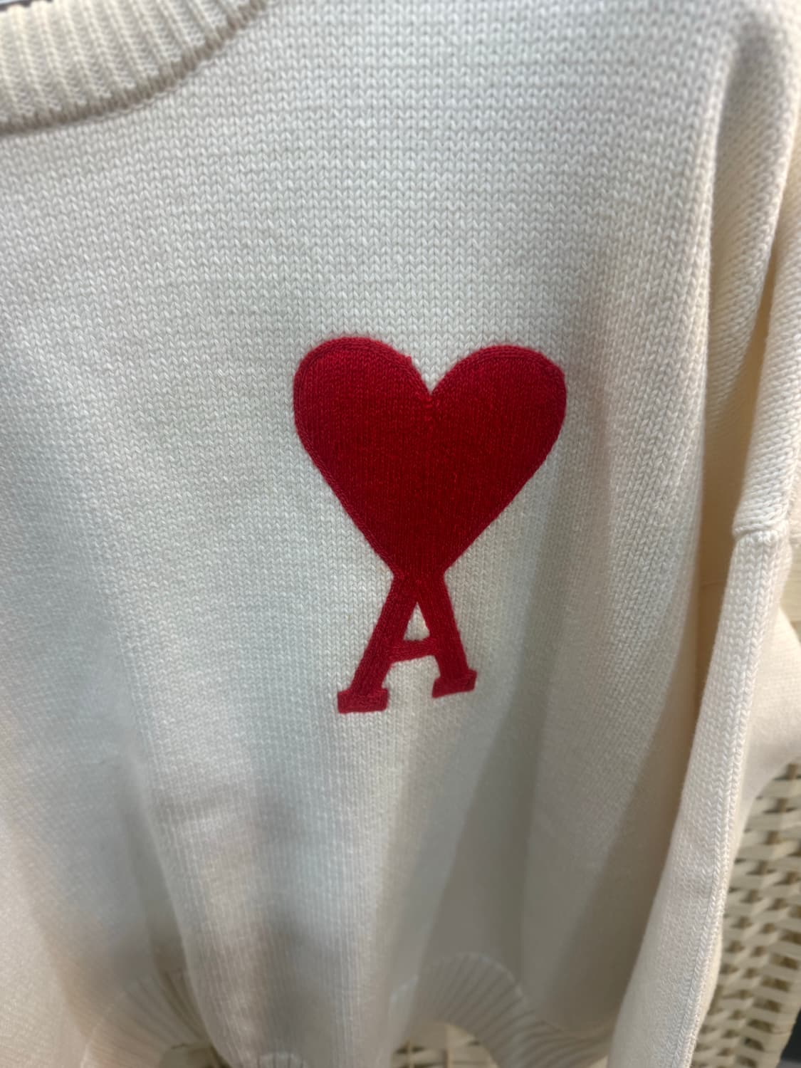 95/20fw 정품 아미 빅로고 니트 팝니다 상품이미지3