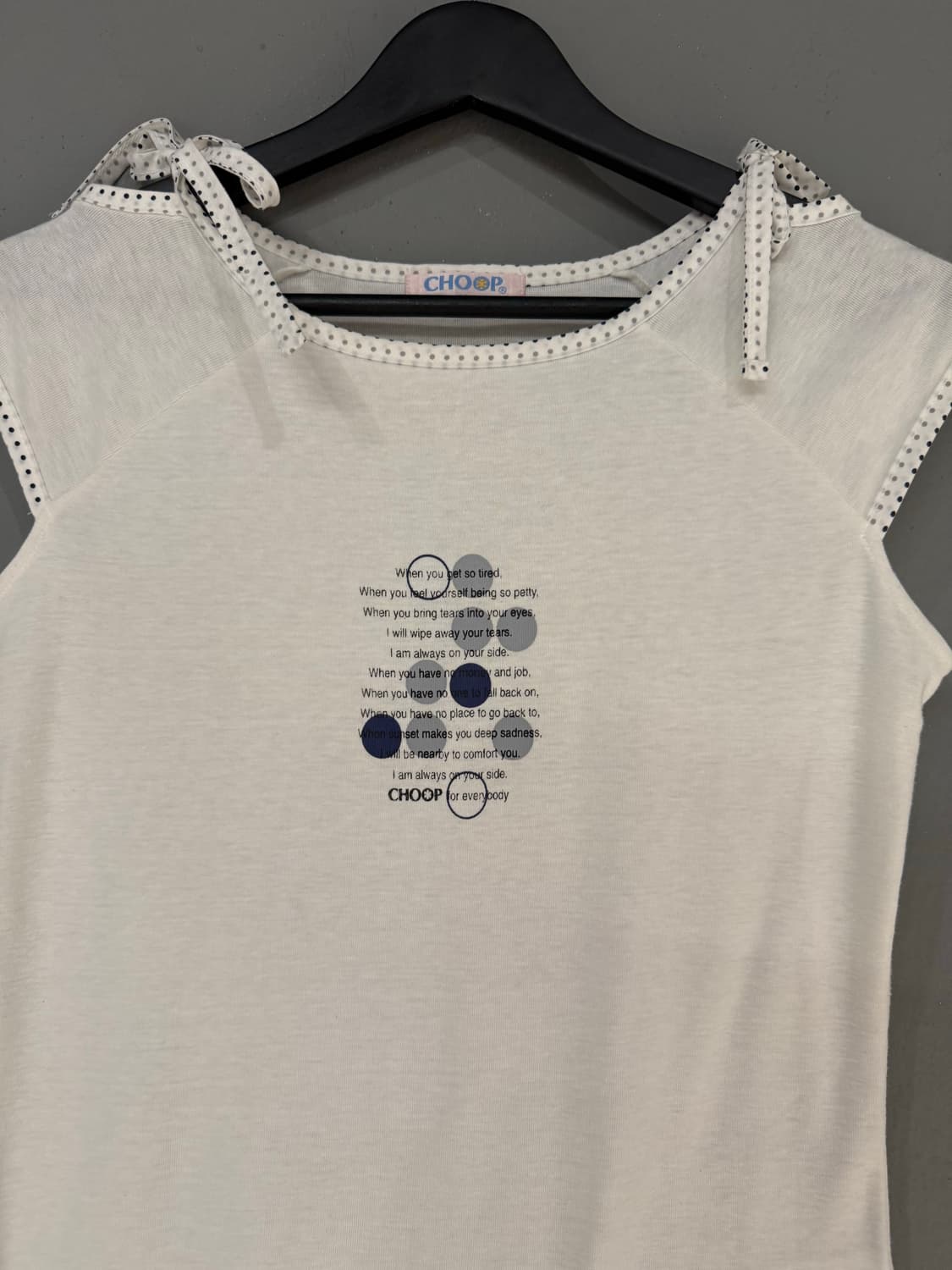 dot pattern point lettering detail top 상품이미지5