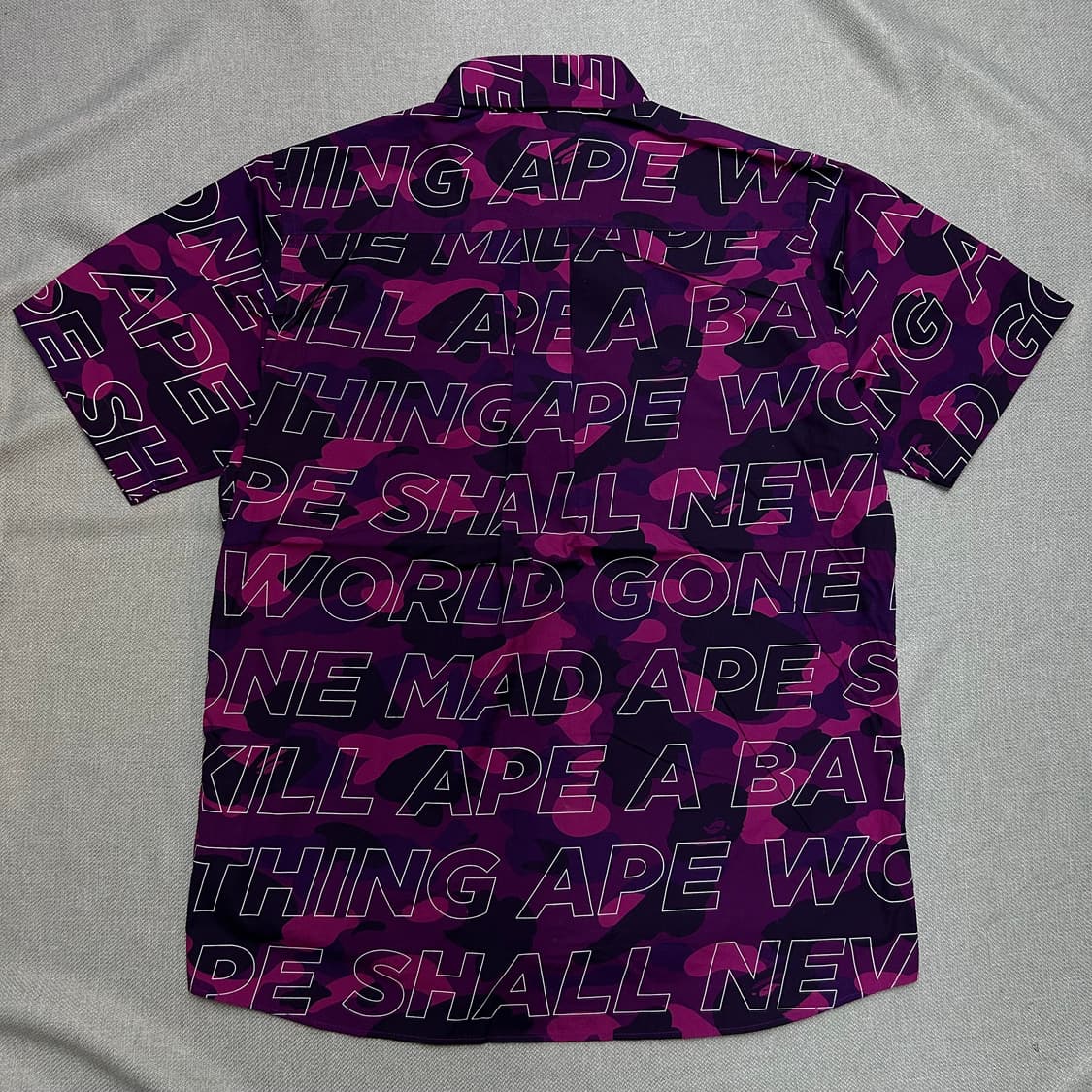 BAPE 텍스트 칼라 카모 버튼다운 셔츠 상품이미지2