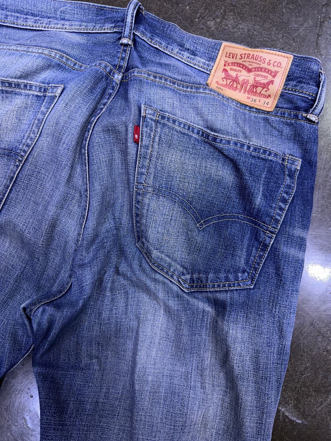 리바이스 505 레귤러 스트레이트핏 빈티지 데님팬츠 36 상품이미지7