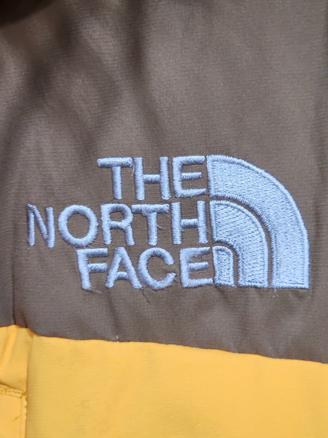 (100) 노스페이스 거위털 패딩점퍼 노랑 투톤 구스다운 후드자켓  상품이미지4