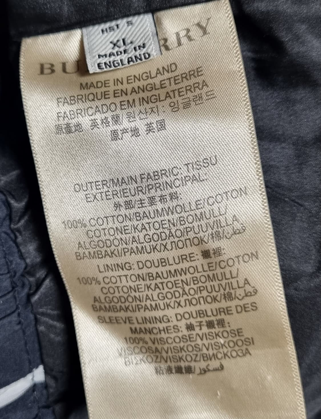 XL ) 버버리 브릿 네이비 노바체크 자켓 상품이미지4