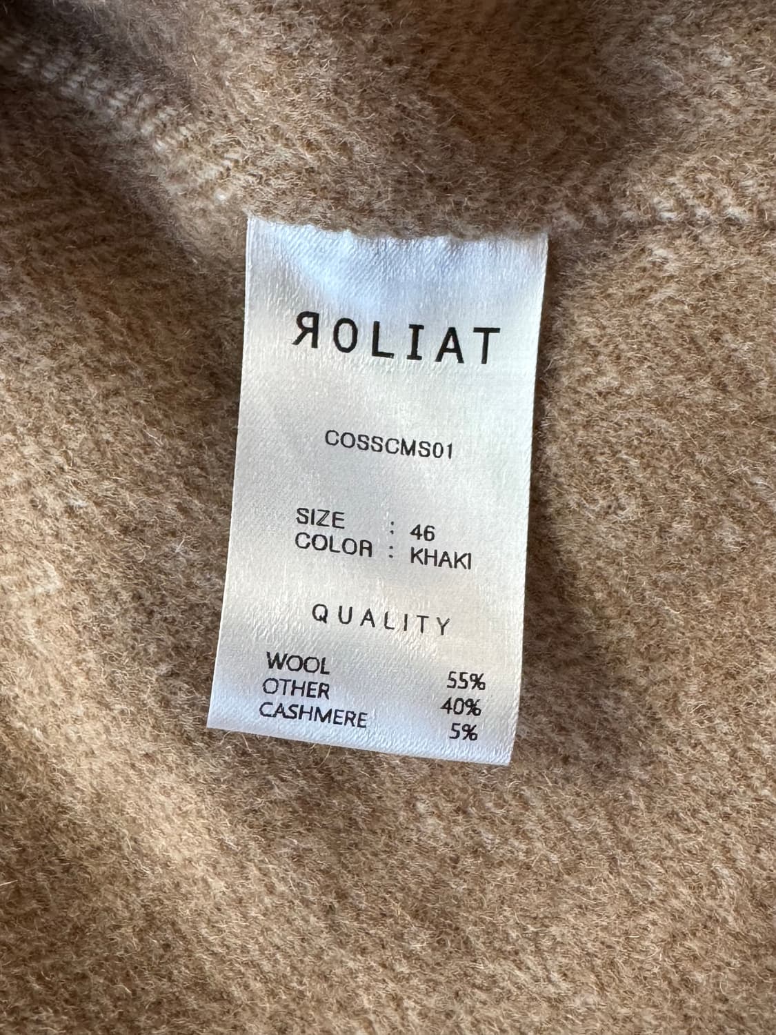 Roliat inverted pleats 발마칸 코트 46 (새상품) 상품이미지6