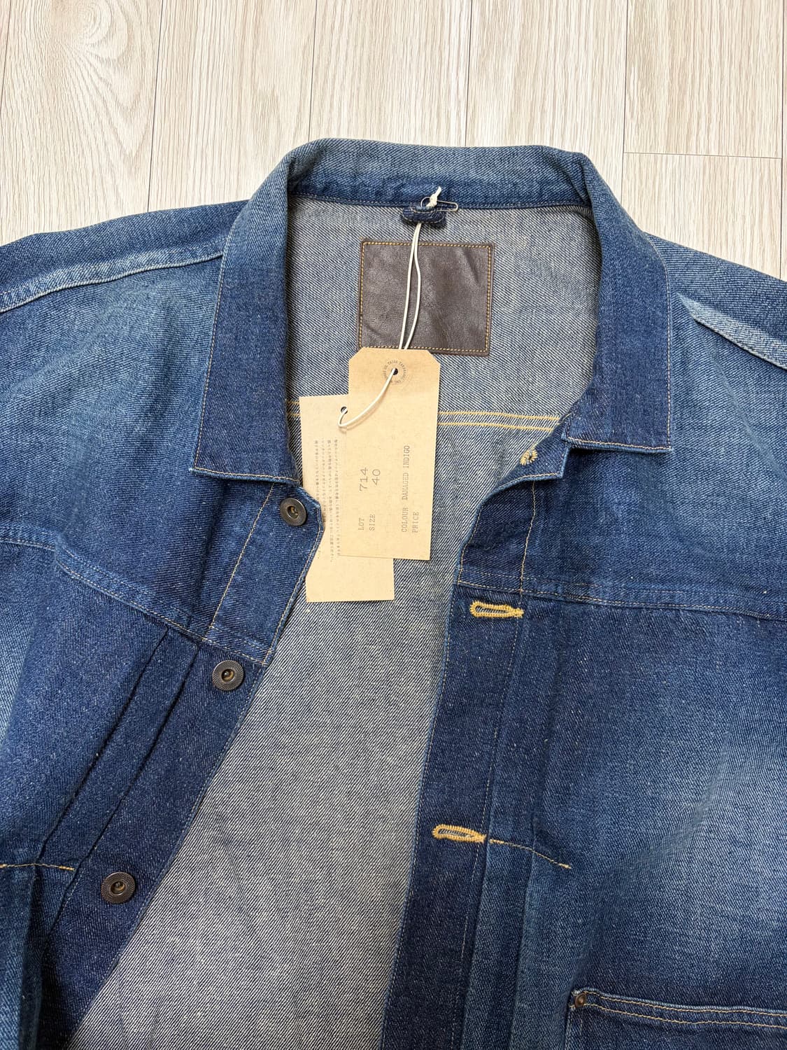 [40] 타이가 타카하시 Lot 714 데님 자켓 데미지드 인디고 상품이미지4