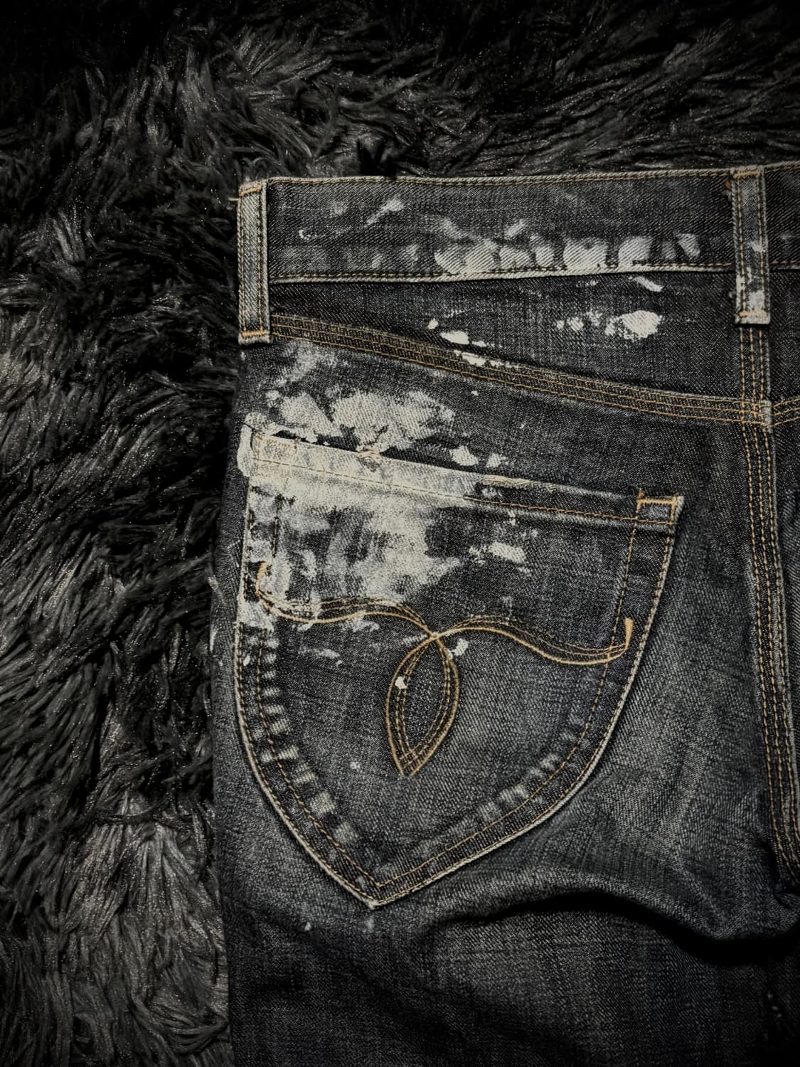 Moussy 페인팅 패치 부츠컷 데님팬츠 상품이미지9