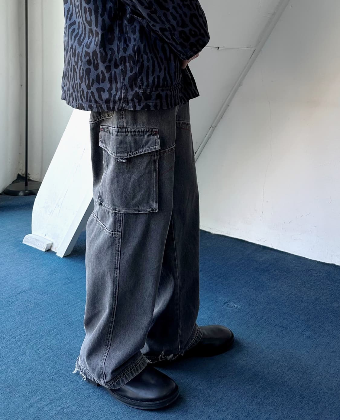 Denim cargo design utility wide pants 상품이미지7
