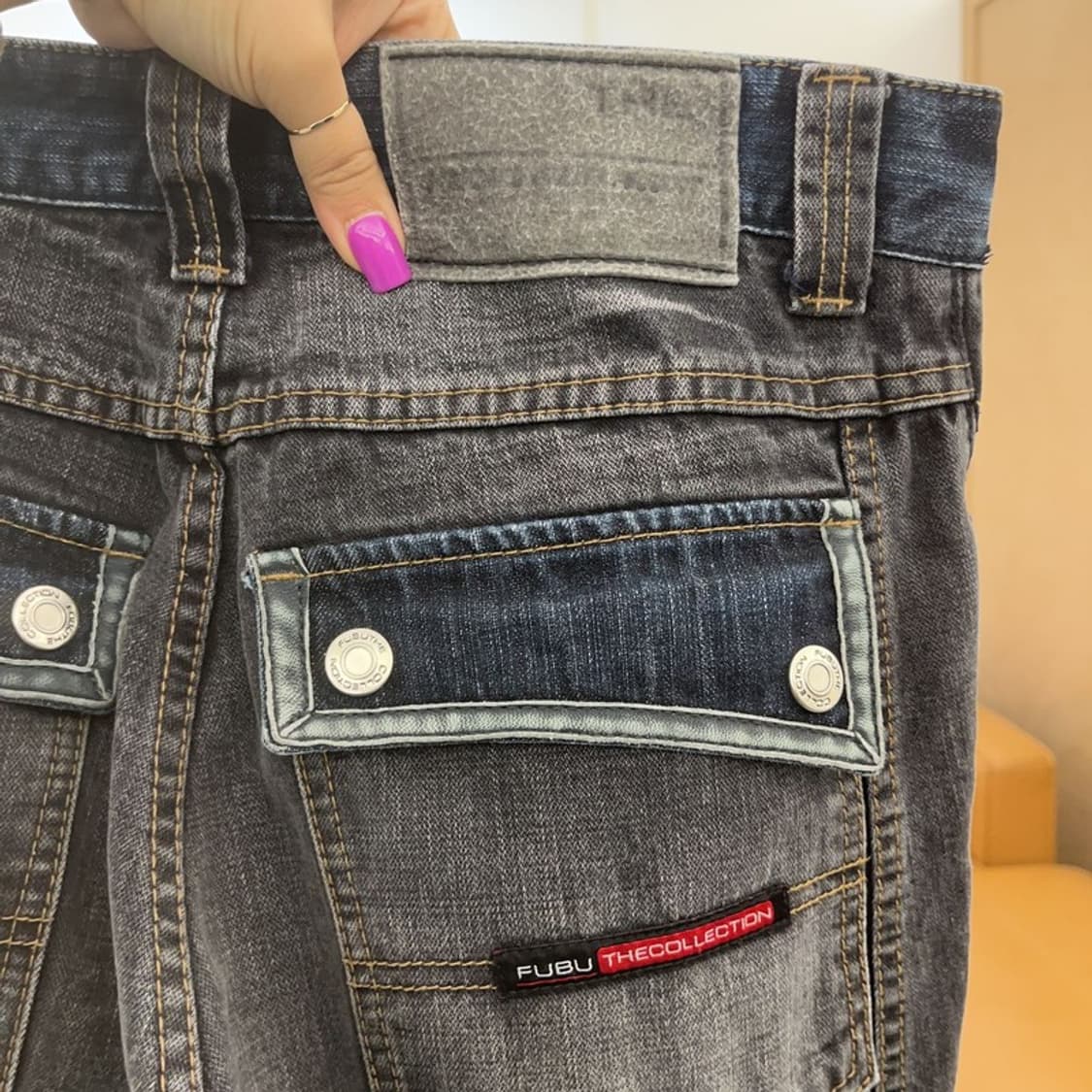 푸부 FUBU 올드스쿨 빈티지 버튼포켓 데님팬츠 31인치 C07106 상품이미지5