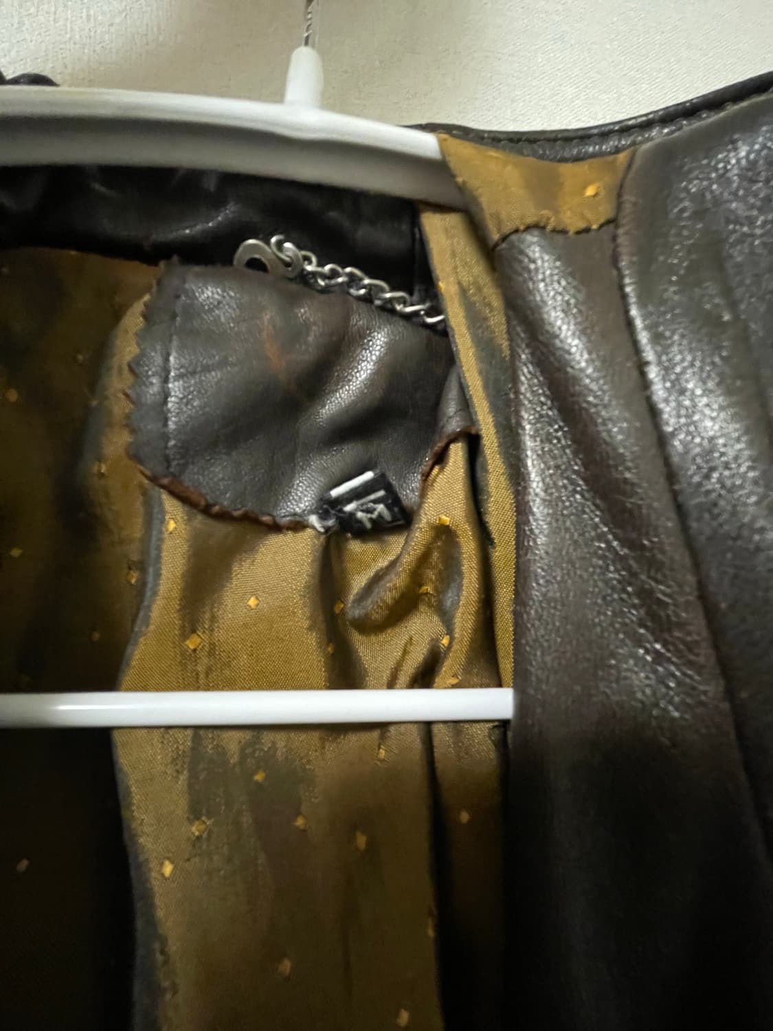 Euro vintage learher jacket M 상품이미지3