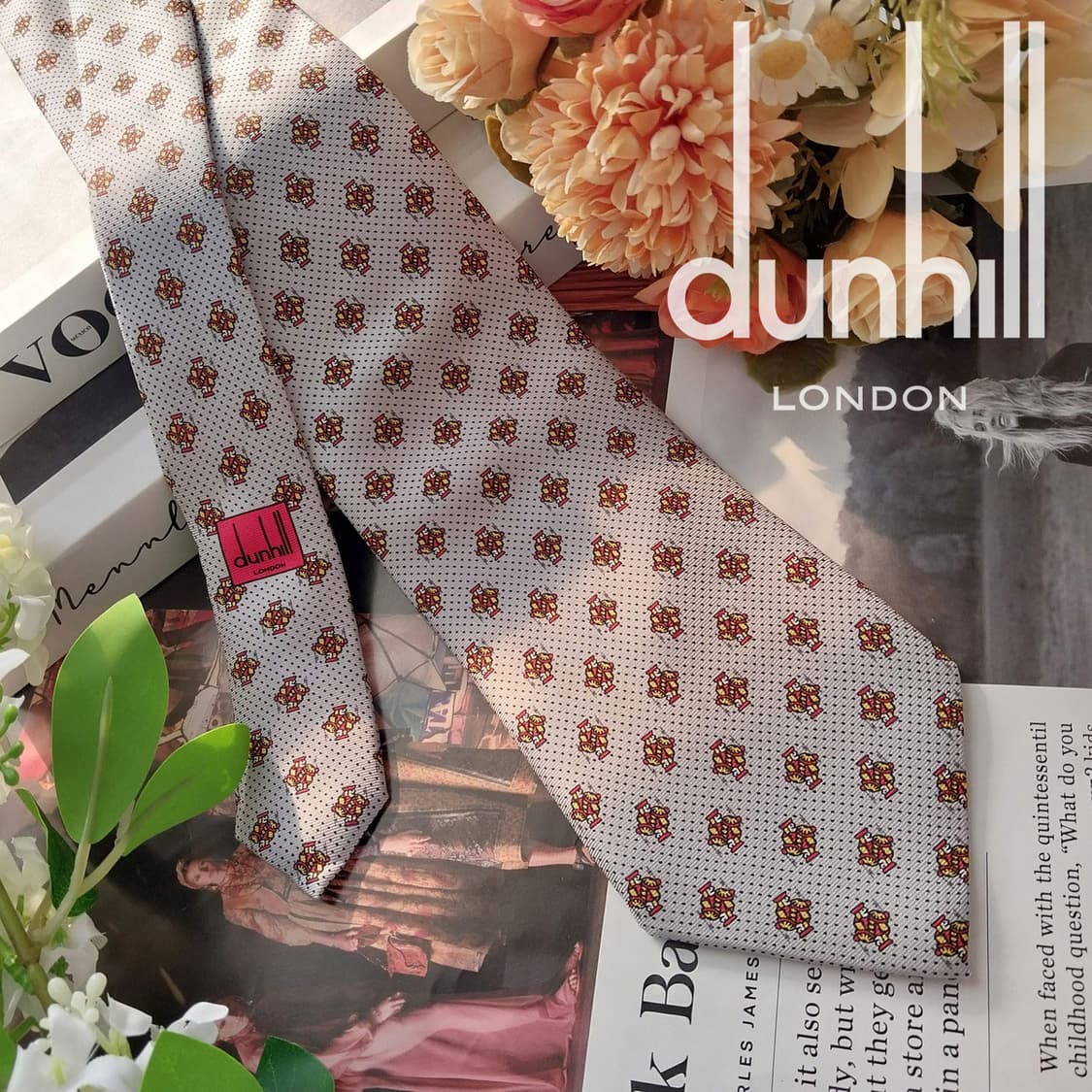 던힐 실크 그레이 넥타이 8.6cm A+등급 K1445
 상품이미지1