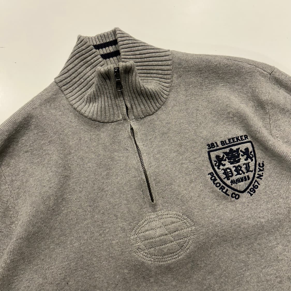 [M] 폴로 랄프로렌 381 블리커 하프집업 니트 그레이 B197 상품이미지3