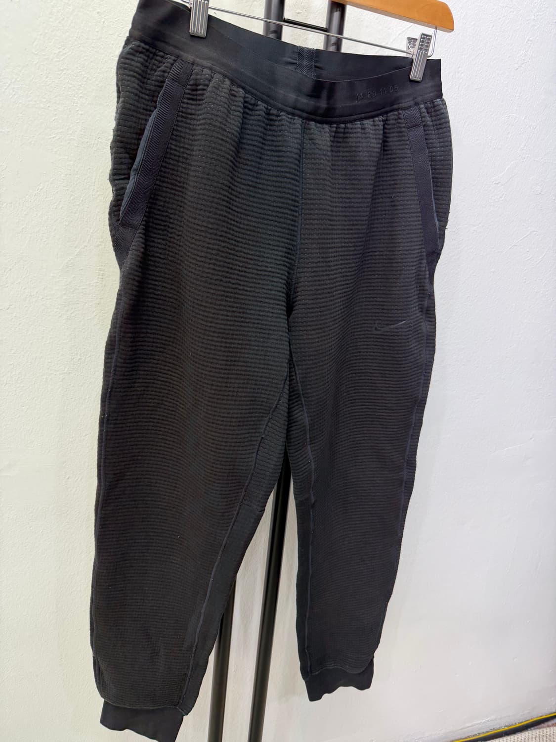 정품) 나이키 남성 블랙 와플 조거팬츠 L 상품이미지2