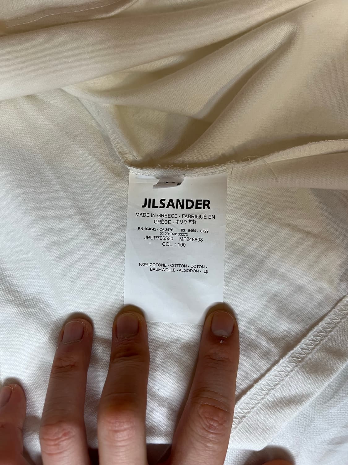 질샌더 로고 롱슬리브 티셔츠 상품이미지3