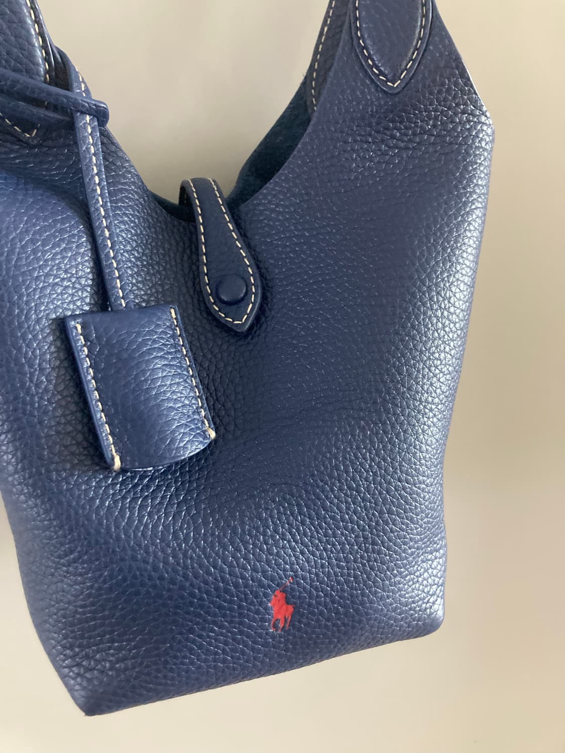 폴로 랄프로렌 플레이 레더 스몰 토트 잉크 상품이미지7