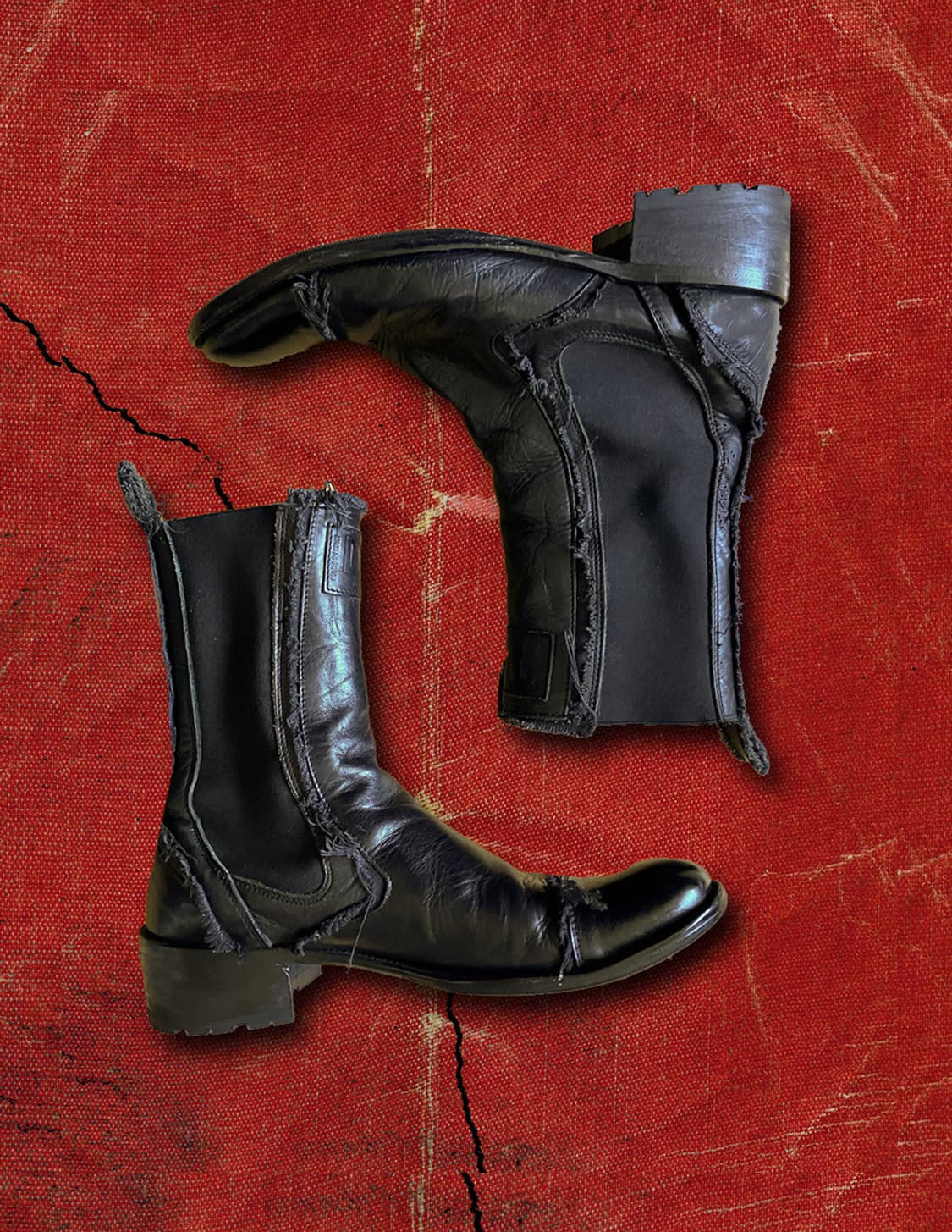 D&G 90s 돌체앤가바나 그런지 데미지 디테일 롱 부츠42 상품이미지1