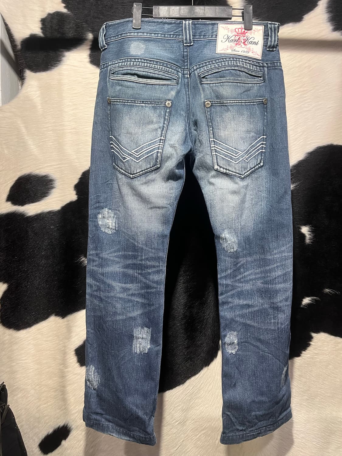 칼카니 데미지 디테일 워싱 데님 팬츠 상품이미지10
