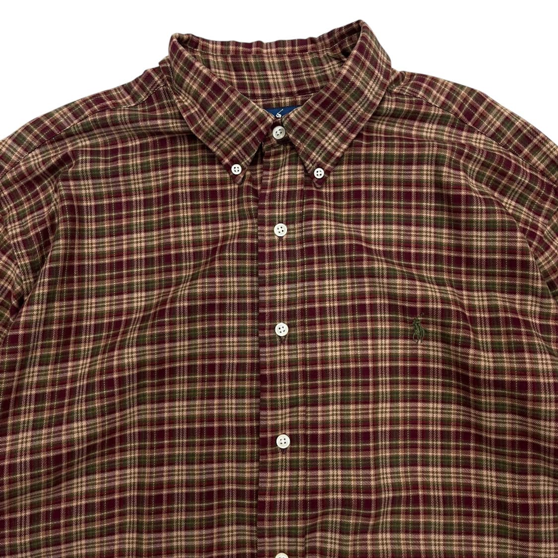 폴로 랄프로렌 그린포니 타탄체크 셔츠 XL 상품이미지4