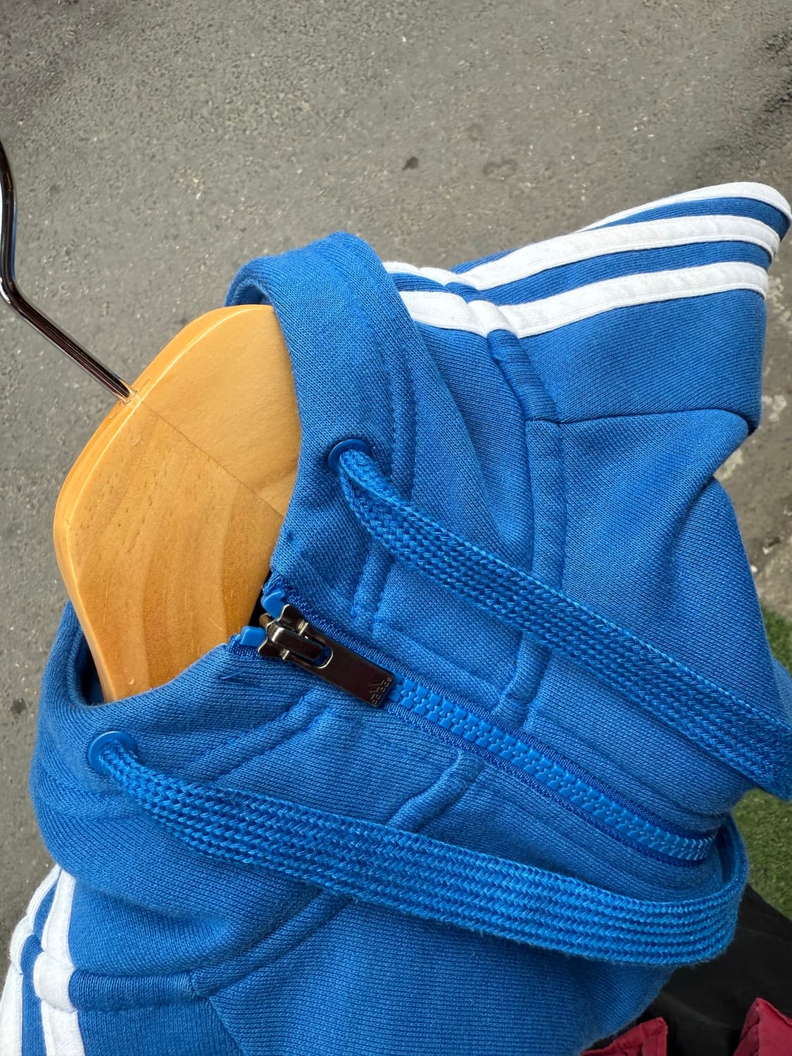 아디다스 블루 삼선 후드집업 상품이미지5