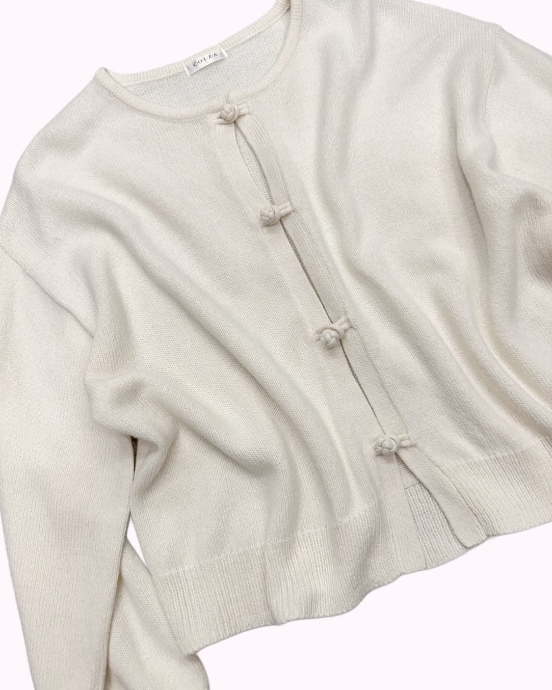 COLZA knot button knit cardigan 상품이미지4