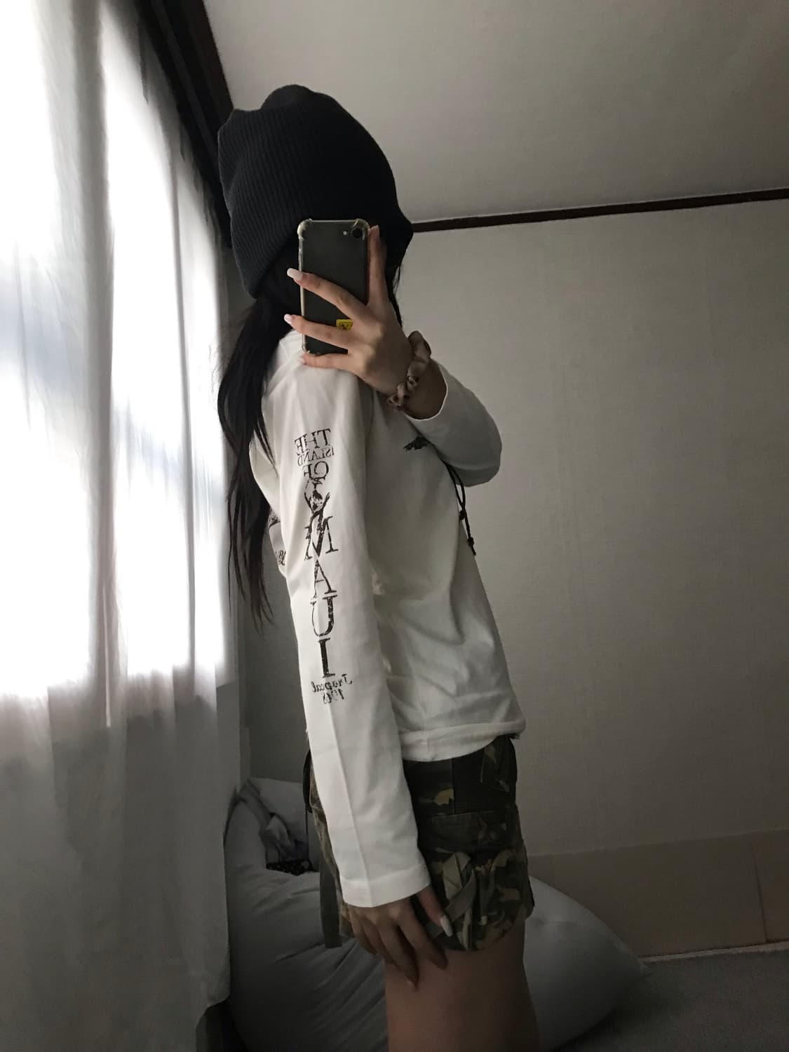 일본빈티지 레터링 화이트 롱슬리브 상품이미지4