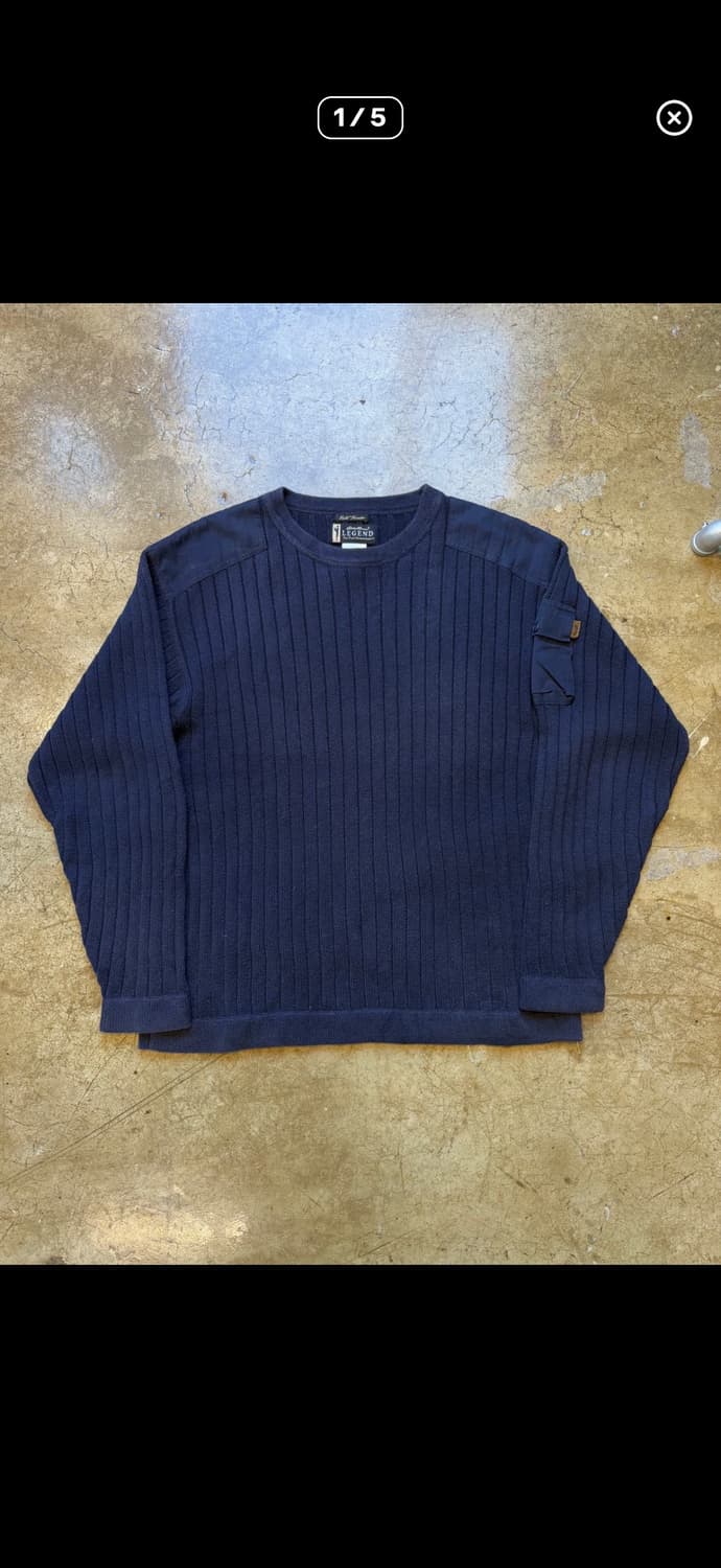 에디바우어 패치 포켓 코튼 스웨터 상품이미지1