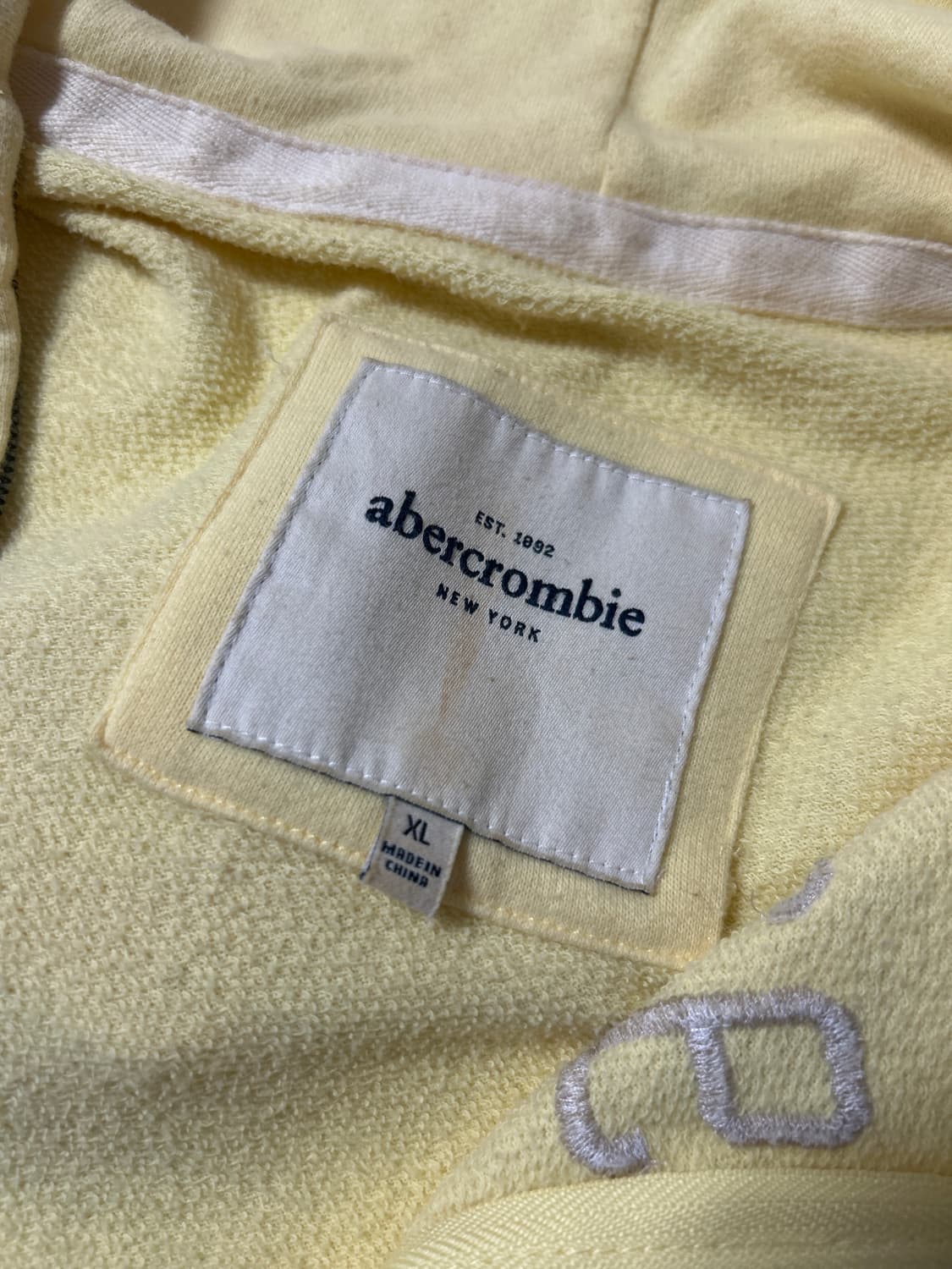 아베크롬비 연노랑 후드집업  상품이미지3