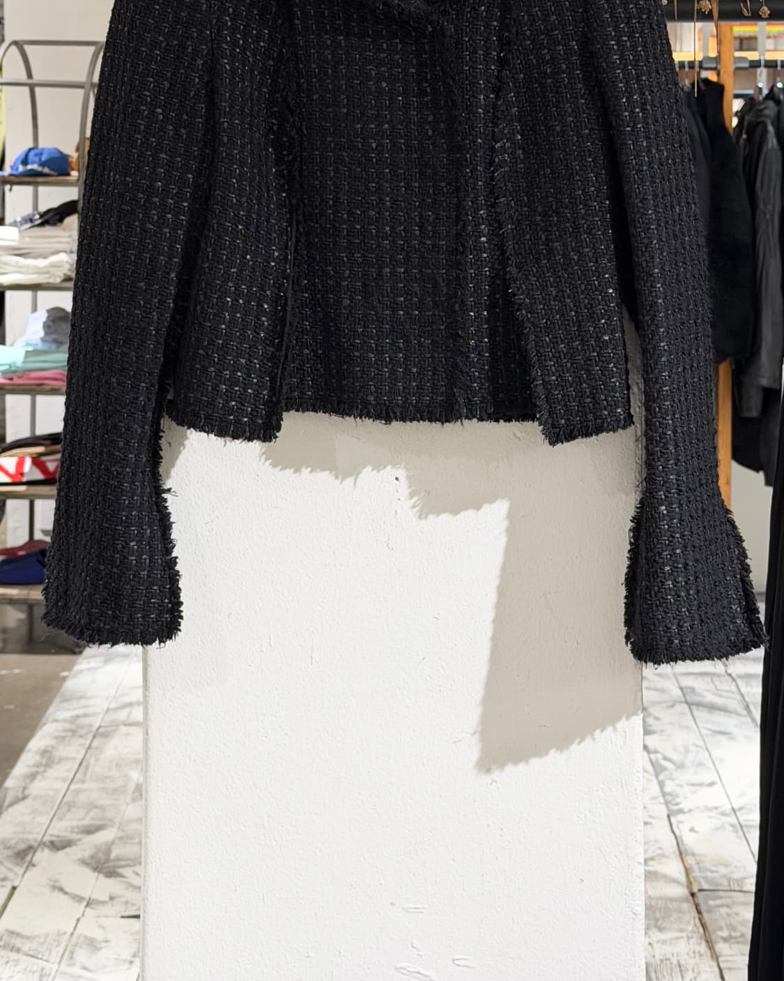 프로엔자 슐러 블랙 트위드 크롭 자켓 상품이미지5