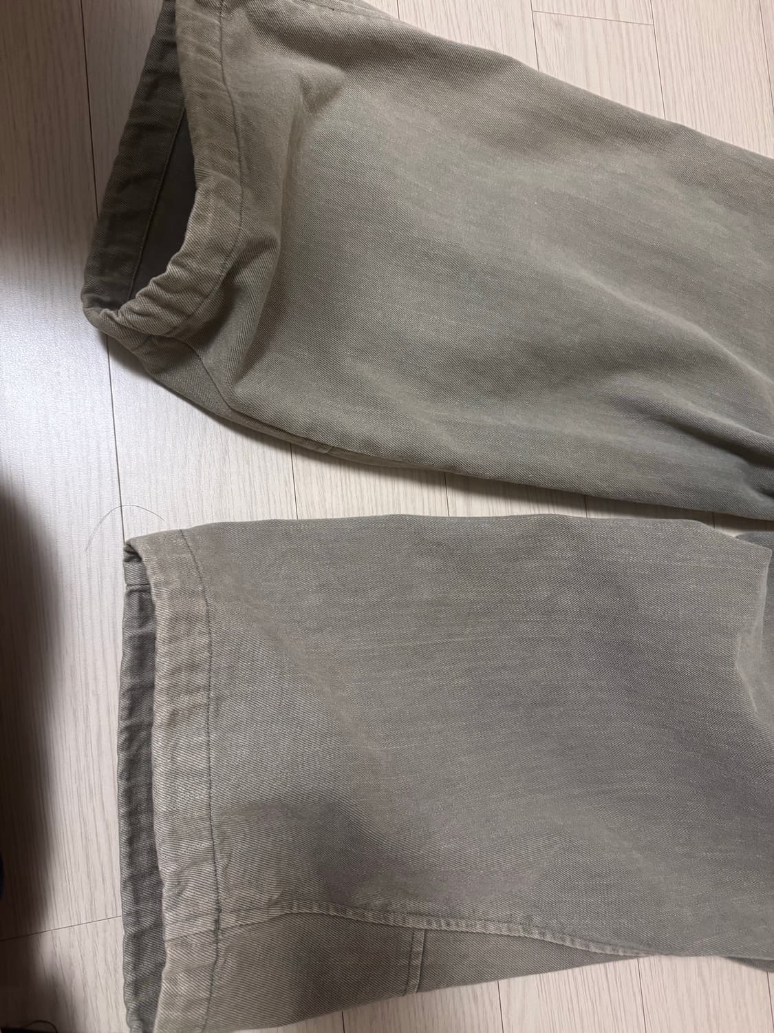 해칭룸 밀팬츠 워시드 올리브 2사이즈 상품이미지4