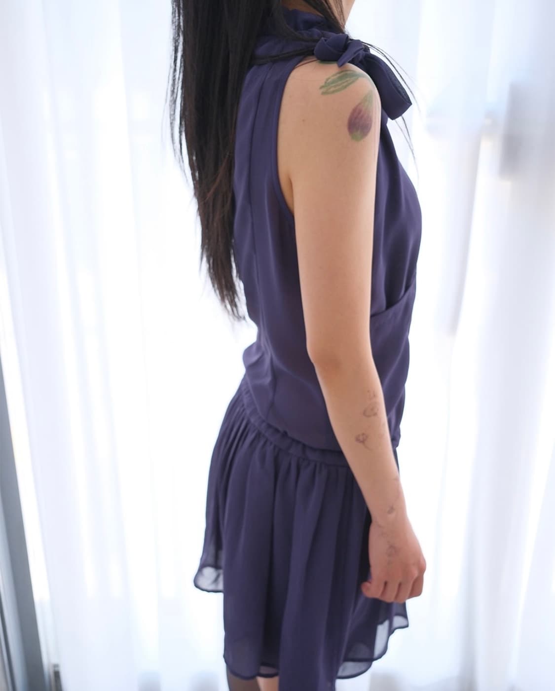 ribbon tied dress 상품이미지2