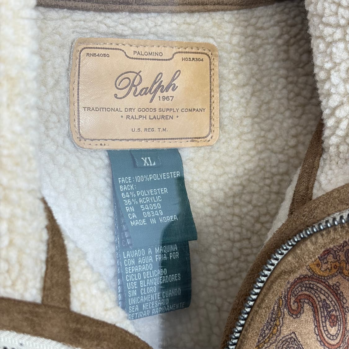 폴로 랄프로렌 패턴 무스탕 자켓 상품이미지2