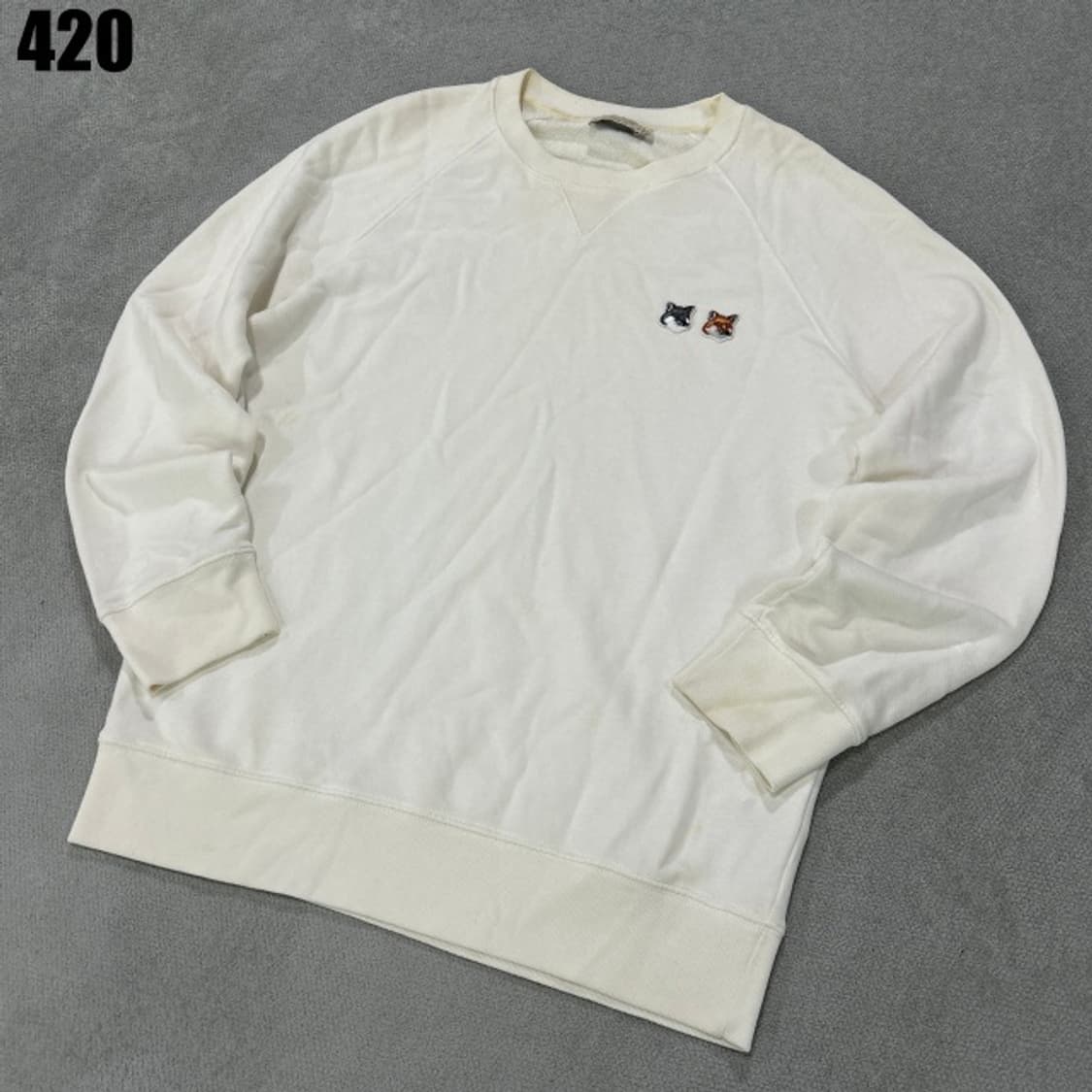 메종키츠네 맨투맨 아이보리  상품이미지1