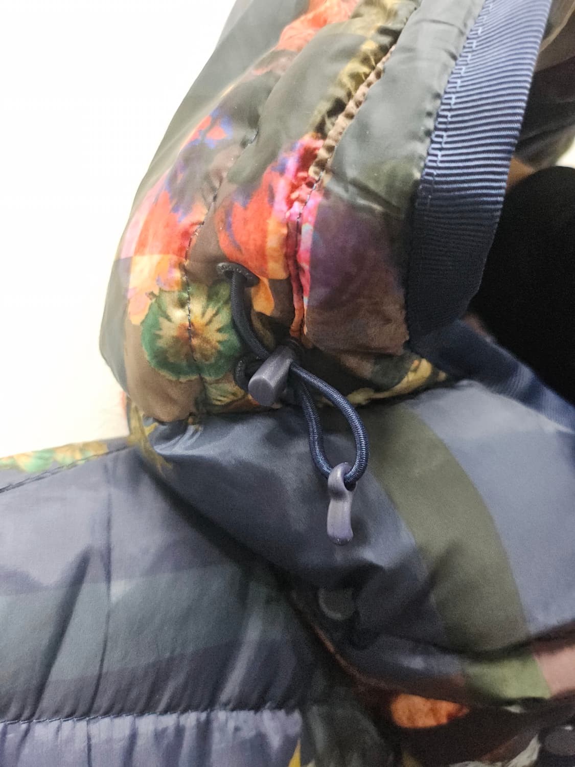 크로커다일 플라워 패턴 롱 패딩 점퍼  90 상품이미지4