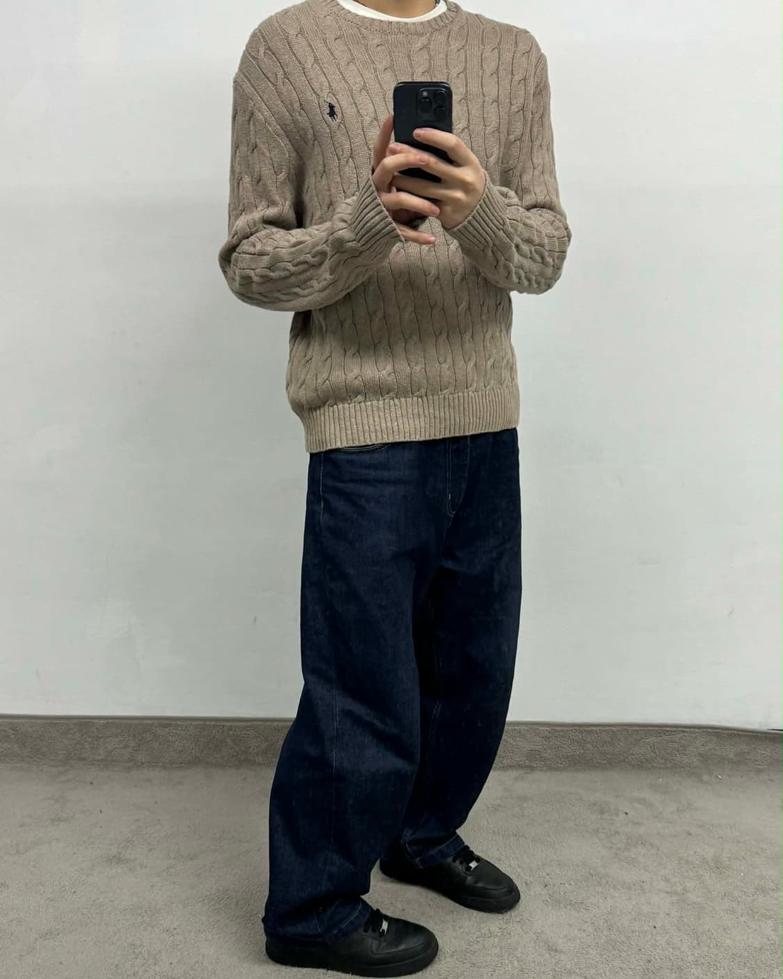 [XL] 폴로 랄프로렌 신형 베이지 케이블 니트 스웨터 상품이미지3