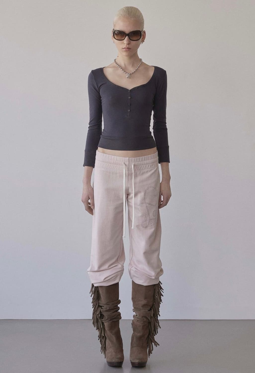 스컬프터 Cottage Button Henley Charcoal 상품이미지1
