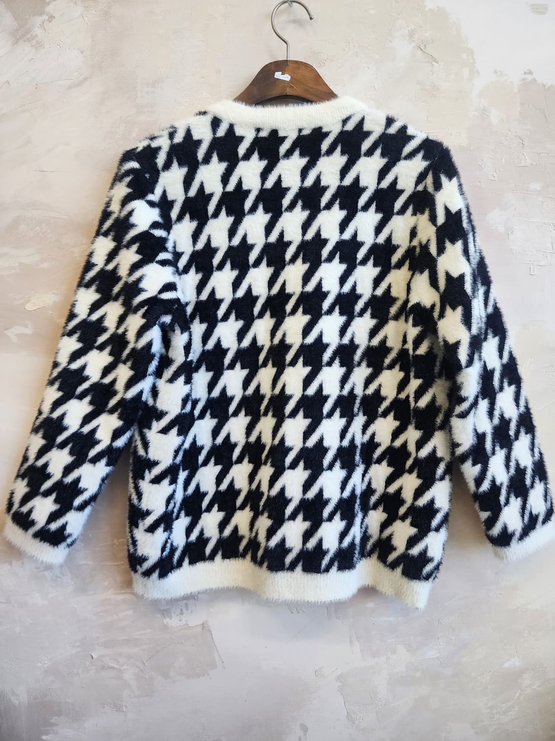 하운드 체크 아이보리 자켓 가디건 상품이미지4