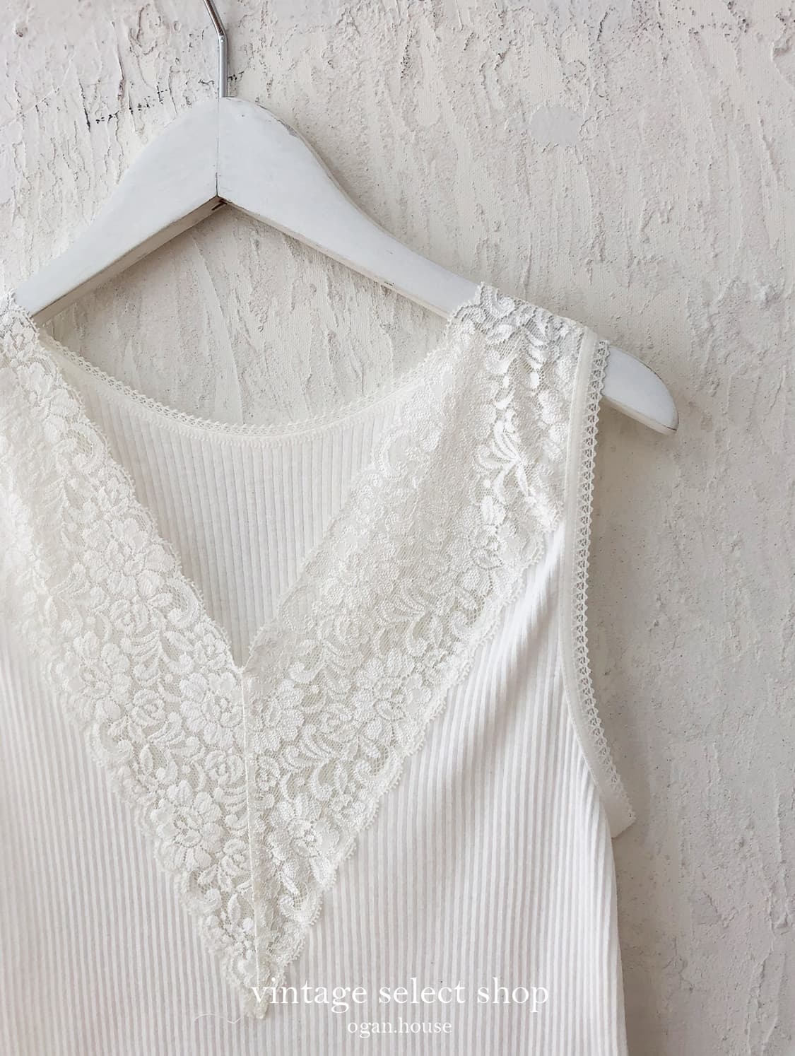 vintage lace rib sleeveless top 상품이미지5
