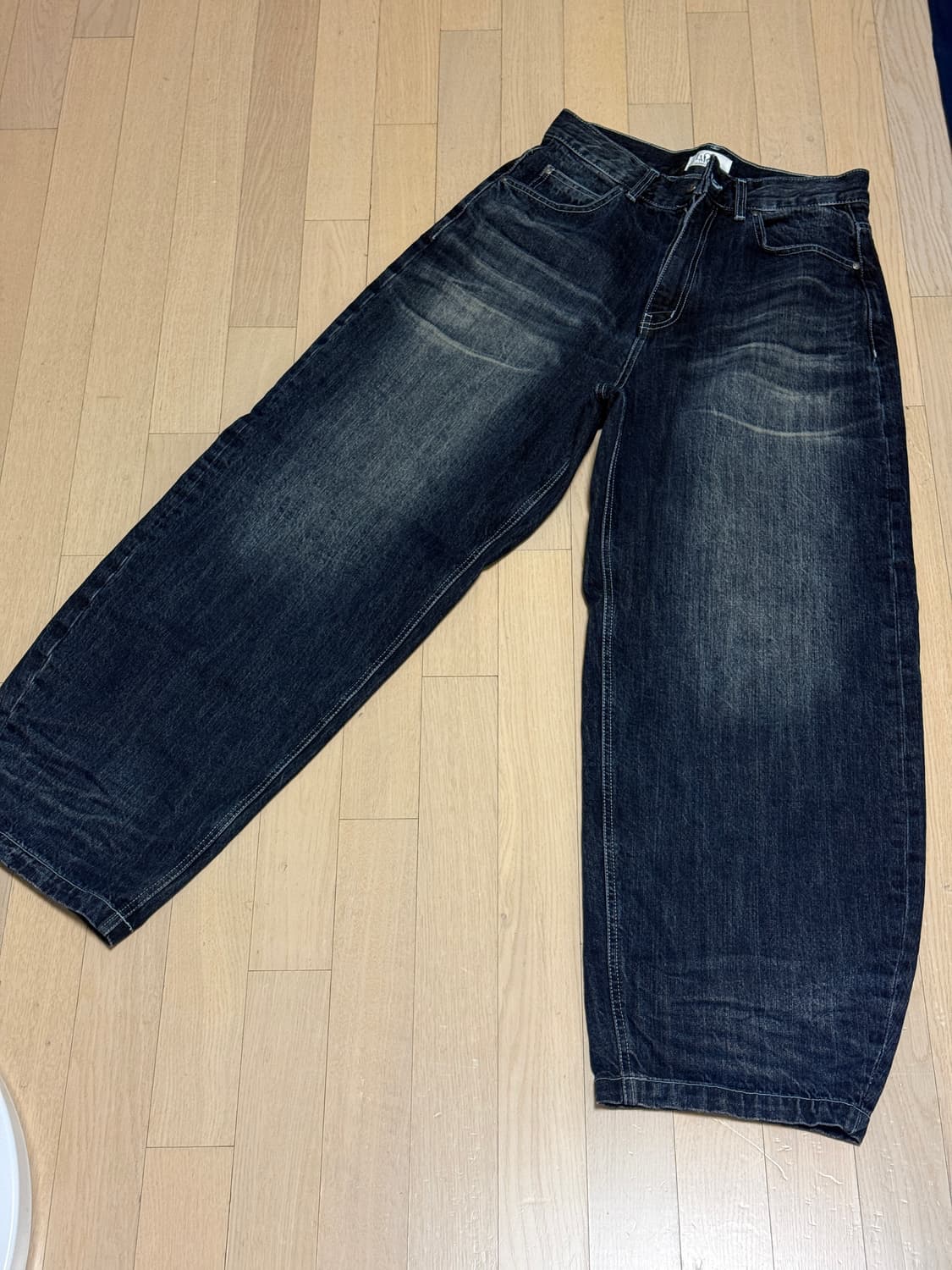 엘무드 / 서프 벌룬 와이드 데님 / 다크블루 / 46 상품이미지3