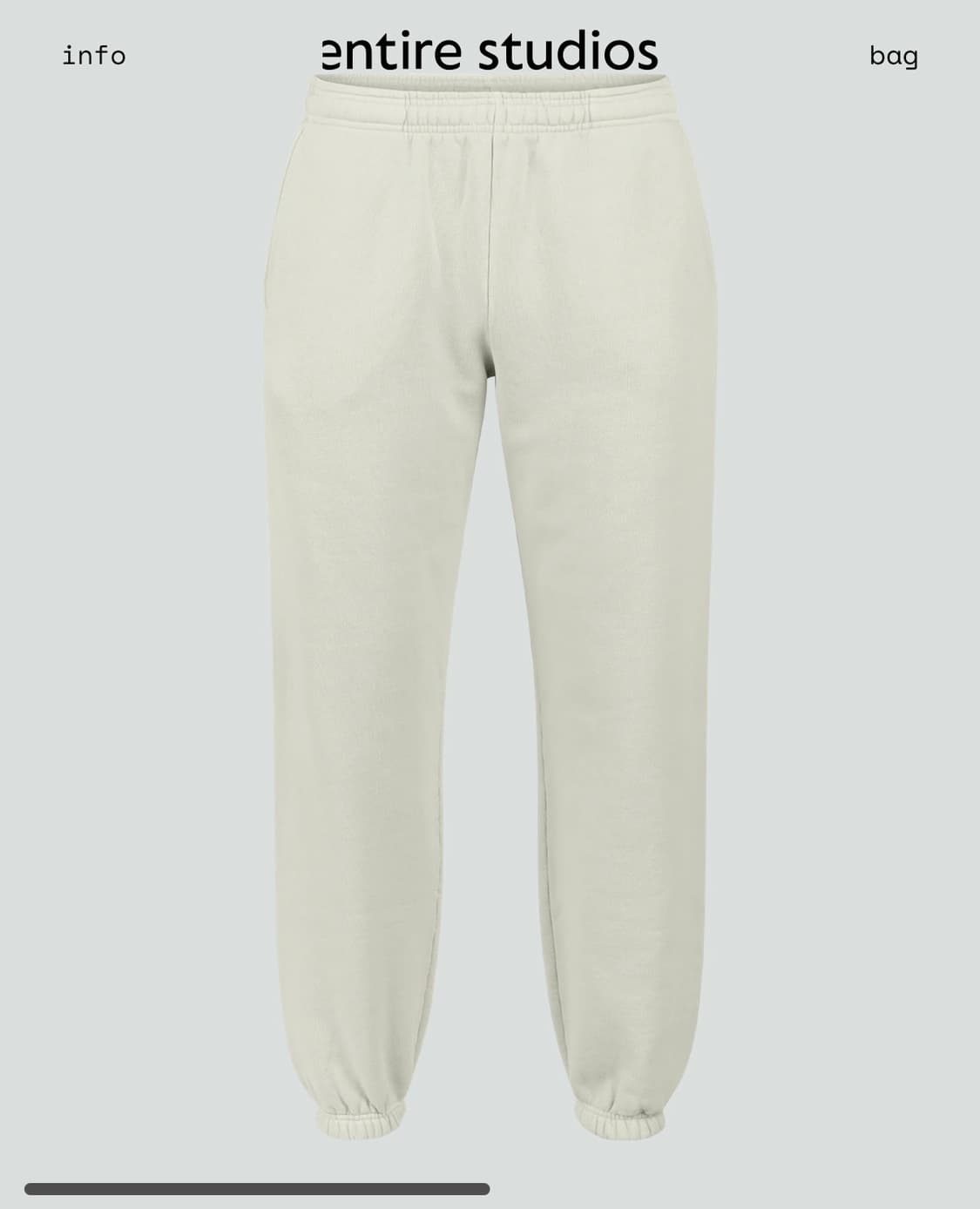 엔타이어스튜디오 헤비 스웻 팬츠 L 새상품 상품이미지1