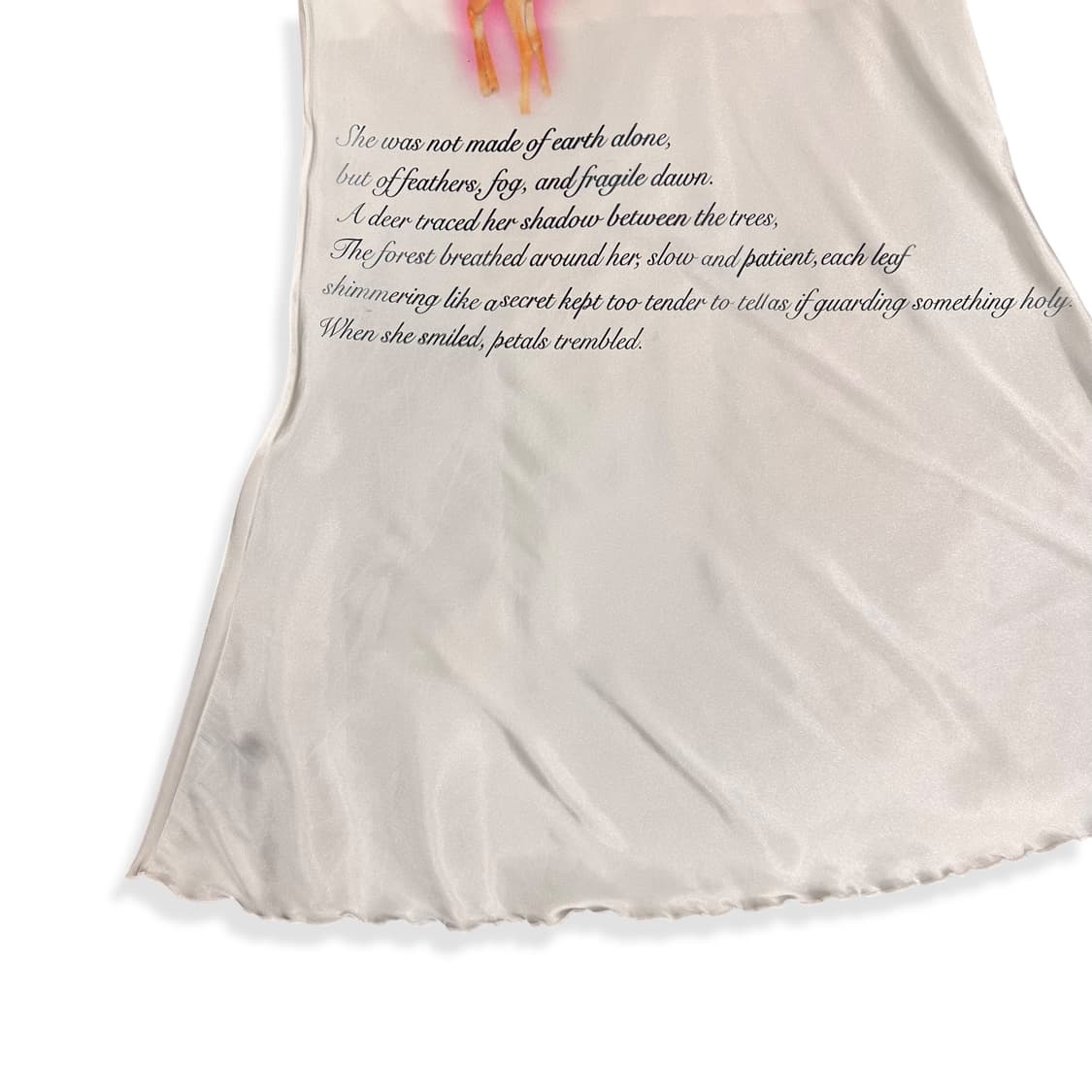 Deer Lettering Long Slip Skirt 상품이미지6