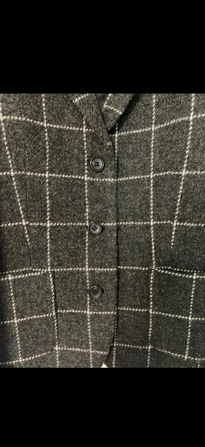 유니클로x이네스 드 라 프레상쥬 체크모직울자켓 상품이미지3