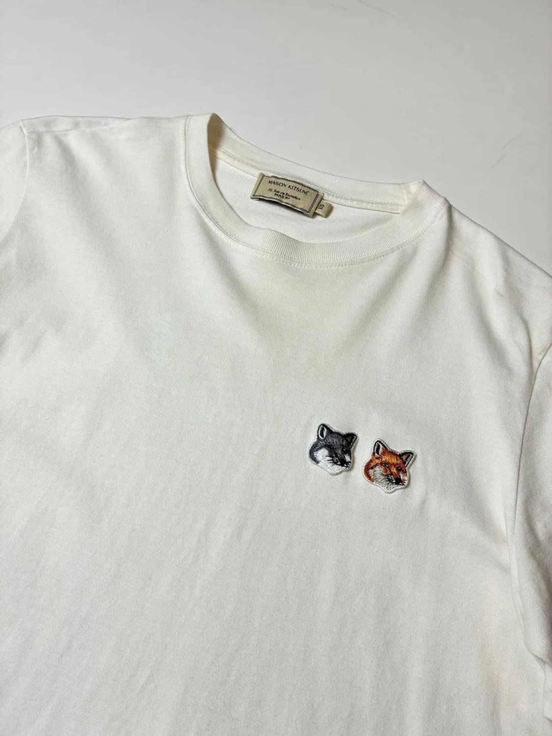 메종키츠네 더블 폭스헤드 패치 반팔 티셔츠 PN8632 상품이미지3